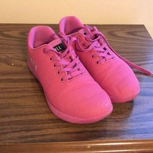 Pink Nobull trainers size 8.